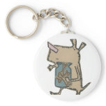 Dog holding his bones keychain