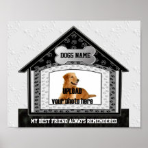 Dog House Pet Memorial Poster