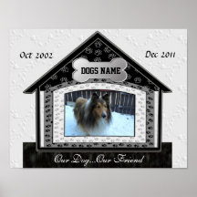 Dog House Pet Memorial Print