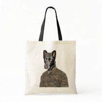Dog In Uniform book bag