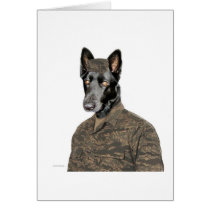 Dog In Uniform Cards