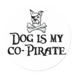 Dog is my Co-Pirate stickers