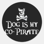 Dog is my Co-Pirate Stickers