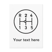 Dog Leg gear knob, racing shift pattern Post Cards