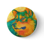 Dog Lover American Eskimo Colourful Animal Button