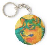Dog Lover American Eskimo Malamute Car Keychain
