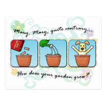 Dog Lover Garden Postcards