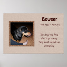 Dog Memorial Print - Brown Tones