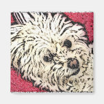 DOG: Multi-Poo Kicking Back Red Refrigerator Magnets