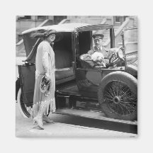 Dog Nanny and Chauffeur, 1920s Magnet