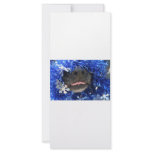 Dog Nose Small tongue Blue Tinsel rack cards