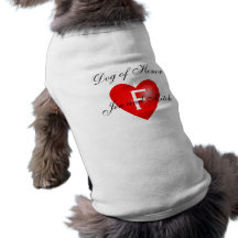 Dog of Honour Monogram F Wedding Dog Shirt
