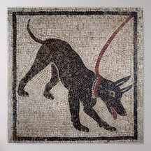 Dog on a leash, from Pompeii Posters