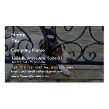 Dog On Iron Hand Work Business Card