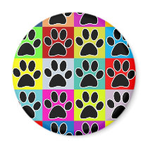 dog paw coloured