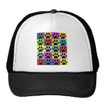 dog paw coloured mesh hat