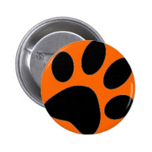 dog paw pinback button