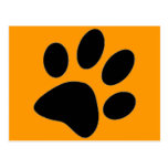 dog paw postcard