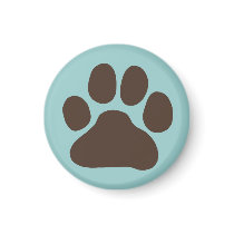 Dog Paw Print Refrigerator Magnet