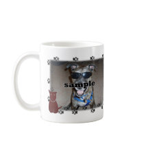 Dog Paw Prints Photo Frame Mugs