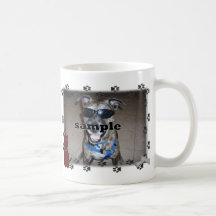Dog Paw Prints Photo Frame Mugs
