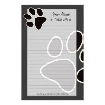 Dog Paw Stationery