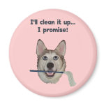 Dog Pee Clean Humour magnets