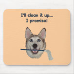 Dog Pee Clean Humour mousepads