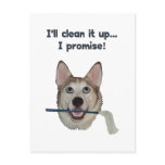 Dog Pee Clean Humour postcards