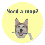Dog Pee Humour Need Mop stickers