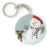 Dog peeing on an angry snowman