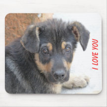 Dog Pele I LOVE YOU Tapetes De Ratones