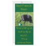 Dog playing with ball - happy Best Friends Personalized Rack Card