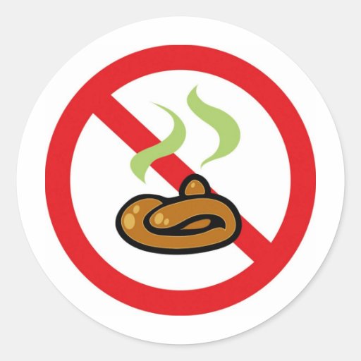 dog_poop_breath round stickers