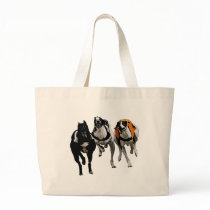 DOG RACE GREYHOUND CANVAS BAG