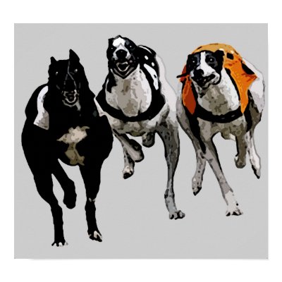 DOG RACE GREYHOUND PRINT by Sofia_Youshi