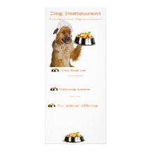 Dog Restaurant Full Color Rack Card