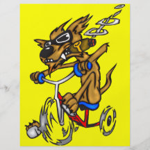 Dog Riding Bike Full Color Flyer