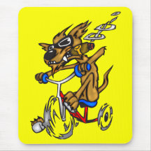 Dog Riding Bike Mousepad