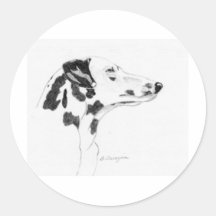 Dog Round Sticker