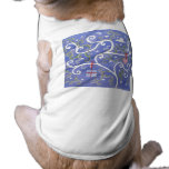 Dog Shirt with Christmasy Dove and White Tree pet clothing