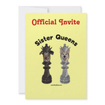 Dog Sister Chess Queens