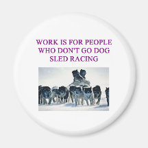 dog sled racing iditarod lover fridge magnet