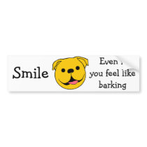 Dog Smiley Bumper Sticker