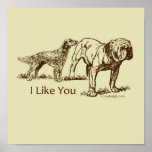 Dog Sniffs Butt posters