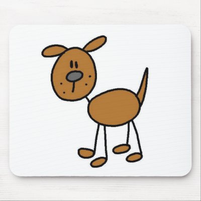 Dog Stick Figure Mousepad by stick_figures