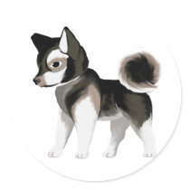 dog round stickers