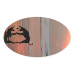 Dog sunset stickers