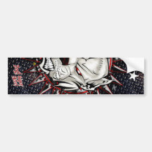 Dog Superhero Black Floor-3...!!! Bumper Sticker