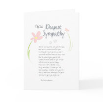 Dog Sympathy Card - Flowers with Deepest Sympathy